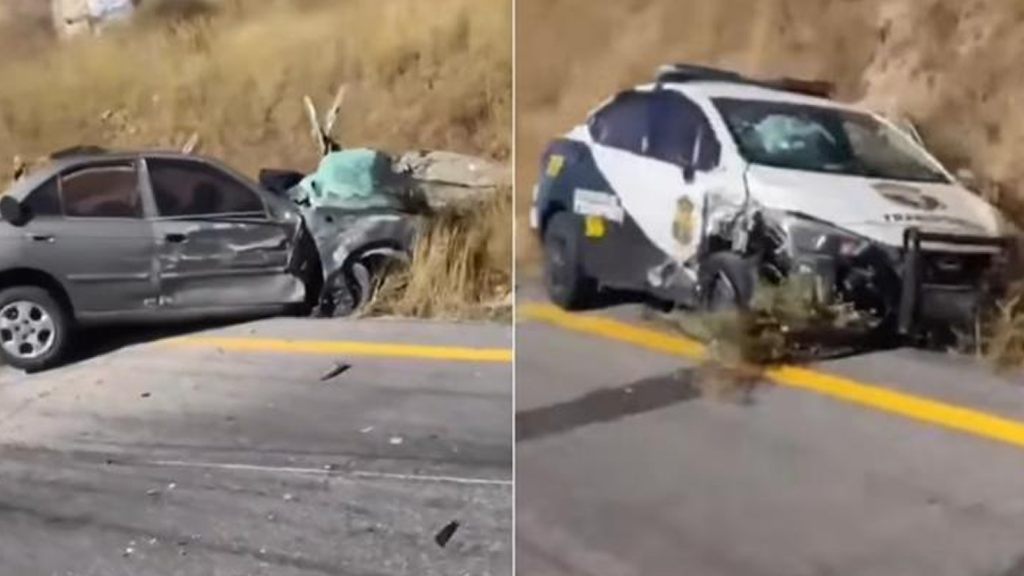 Conductor ebrio invadió carril a patrulla en carretera Cuauhtémoc ...